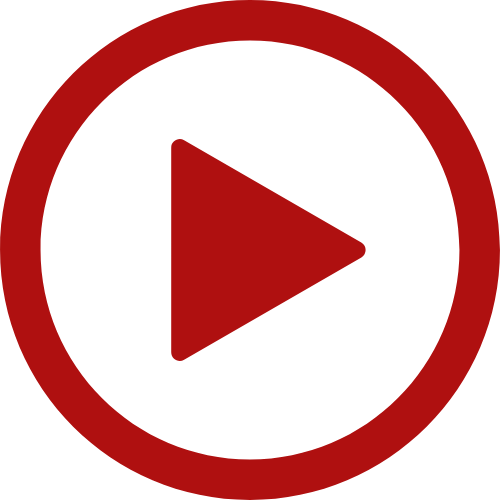 A red play button icon inside a red circle on a white background.